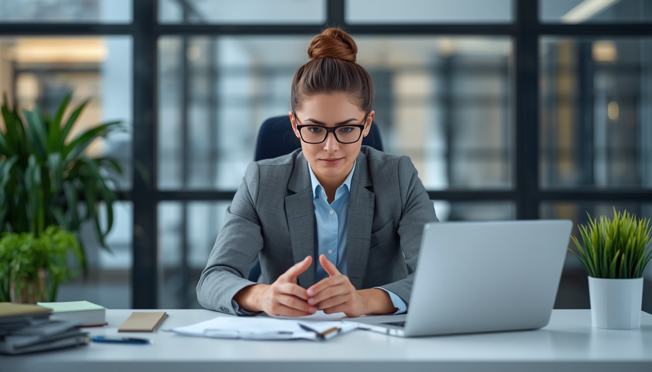 Desk posture products in use during a work session